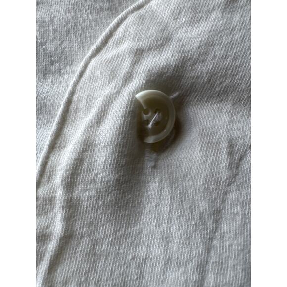 Vintage MLB New York Yankees #2 Jeter L/XL White Cotton Button Down Jersey - Picture 5 of 8